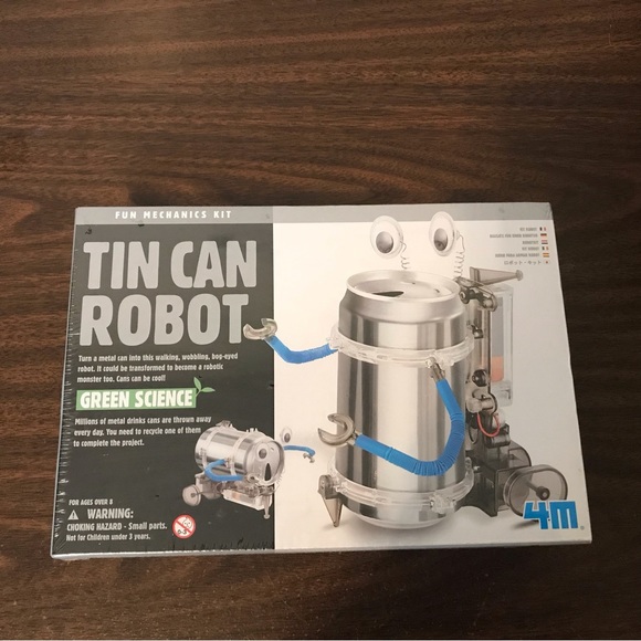 NWT 4M Toysmith KidzRobotix Tin Can Robot DIY Science Kits STEM Powered Kids - Picture 3 of 8